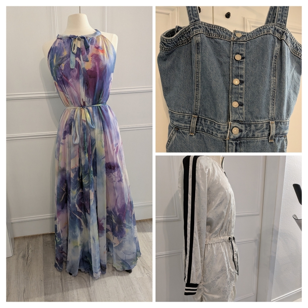 Not so mystery box 😊 Lot of clothing. Fits Medium-Large.